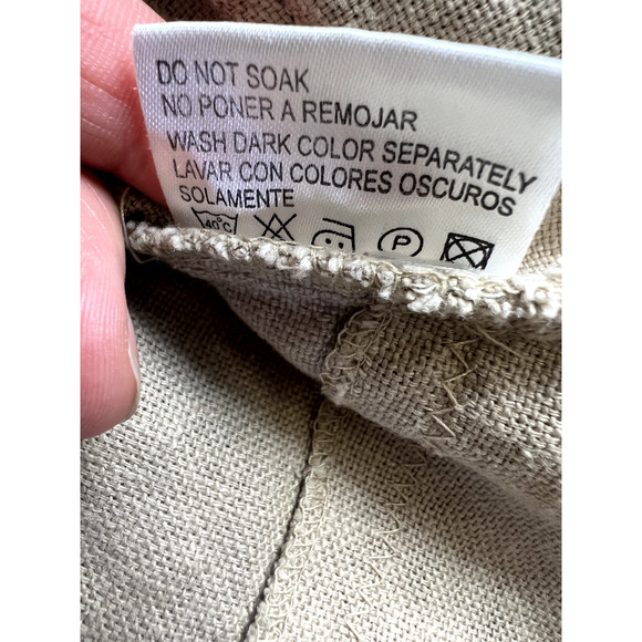 Y2K Utility Linen Vest Tan Safari Vibes Outdoorsy Core Sz S - Picture 7 of 12